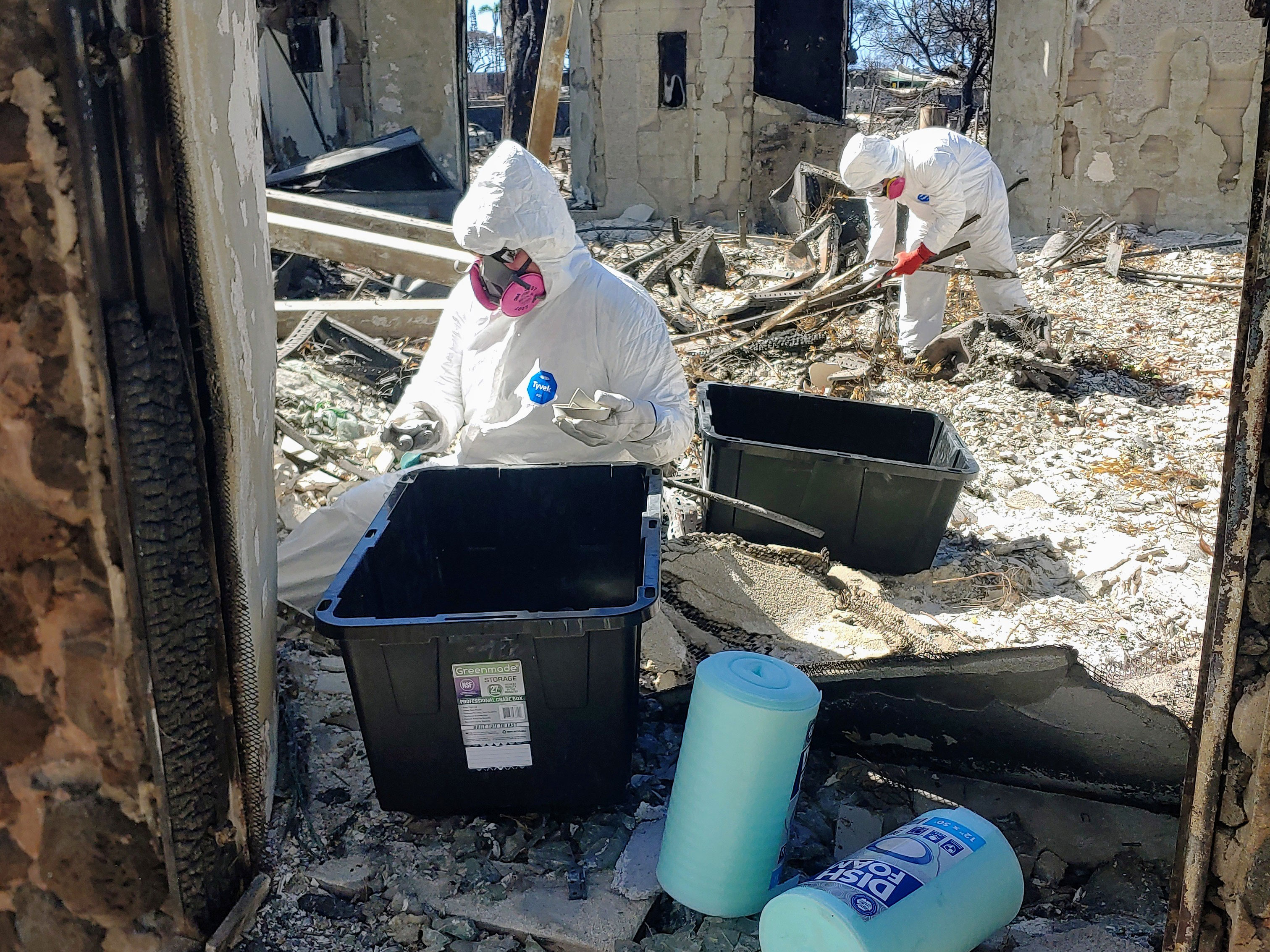 image of artifact recovery efforts in Lahaina