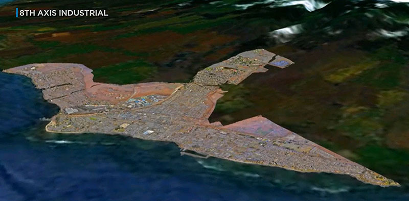 image of Lahaina using photgrammetry.